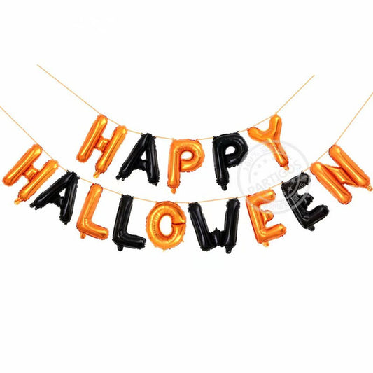 Happy Halloween Foil Letter Balloon Set - BigBeryl