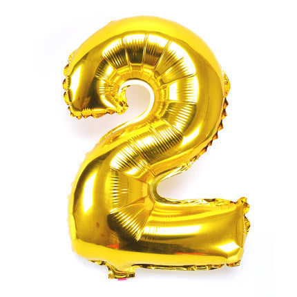 Number Foil Balloons 32 inches Gold Silver and Rose Gold - BigBeryl