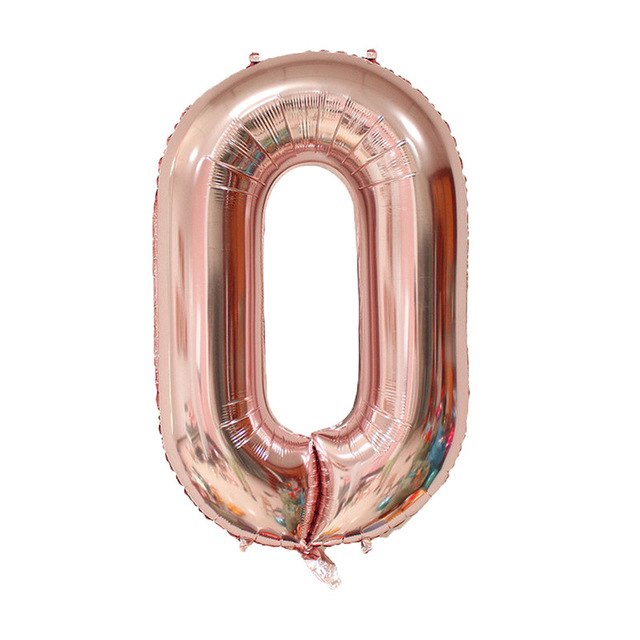 Number Foil Balloons 40 inches Gold Silver and Rose Gold for Birthday Anniversary Party - BigBeryl