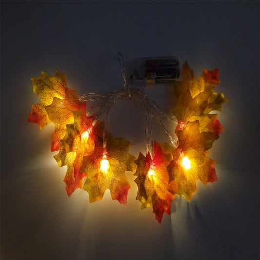 Maple Garland Halloween Thanksgiving LED String lights - BigBeryl