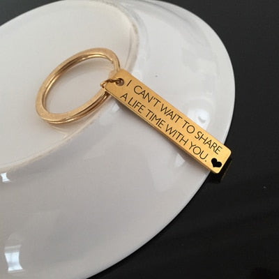 LIFETIME TOGETHER Engraved Key Chain for Couples - BigBeryl