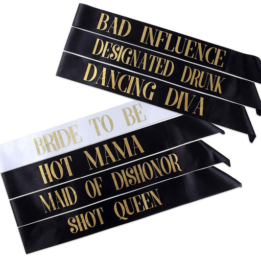 Bride to Be Sash Wedding Bachelorette Party - 7 PCs/lot - BigBeryl