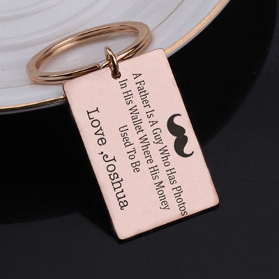 BigBeryl Name Keychain for Couples with Gift Box Name & Date Gold
