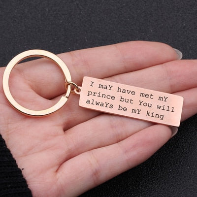 YOU WILL BE MY KING Engraved Key Chain - BigBeryl