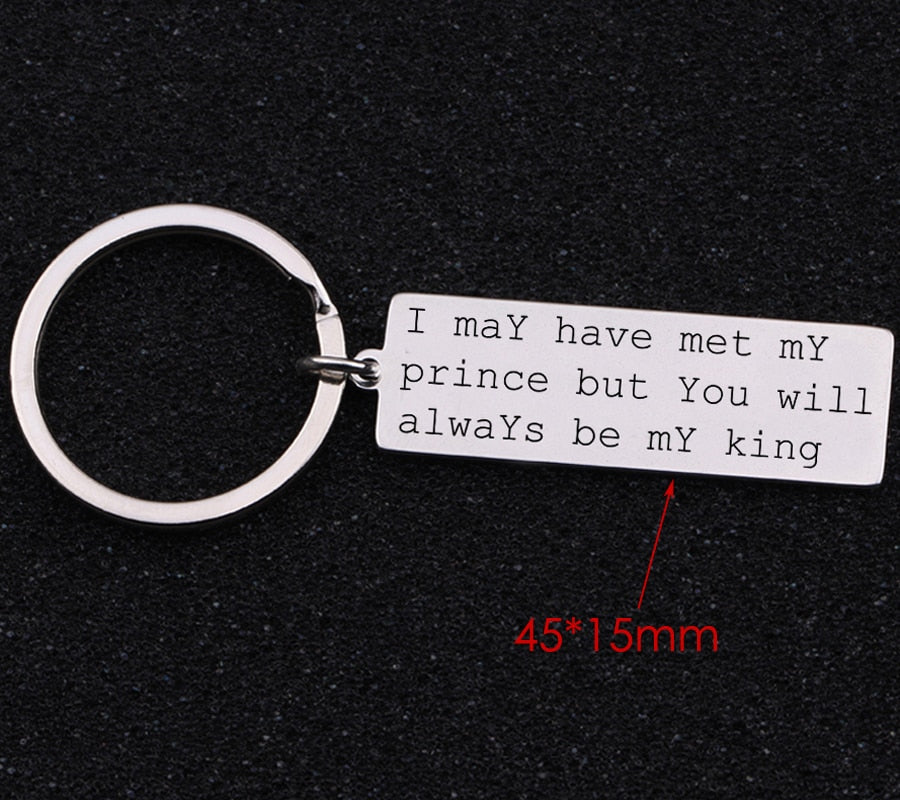 YOU WILL BE MY KING Engraved Key Chain - BigBeryl