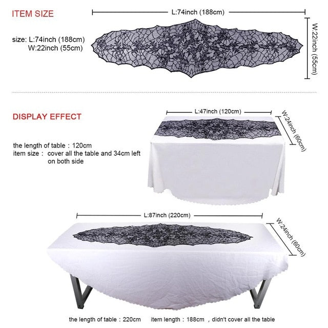 Scary Halloween Decorations Haunted Tablecloth - BigBeryl