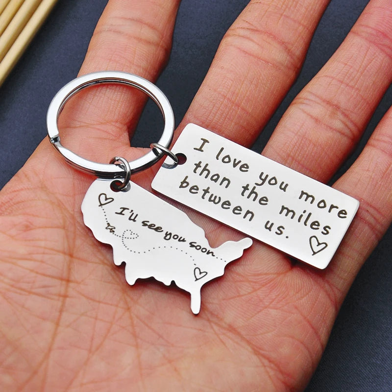 Long Distance Relationship Keychain