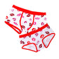 Cute Cotton Matching Couple Underwear & Briefs Set