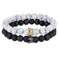 King and Queen Crown Bracelets for Couples [Set of 2]