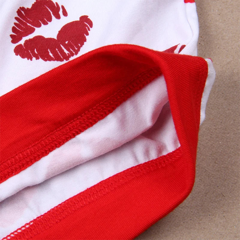 Cute Cotton Matching Couple Underwear & Briefs Set