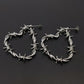 Gothic Barbed Wire Heart Earrings (Available in 7 Designs) BigBeryl