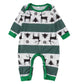 Green Merry Christmas Elk Family Pajamas