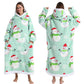 Cozy Christmas Oversized Sherpa Wearable Blanket Hoodie