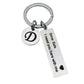Drive Safe Keychain With Custom Initials Charm