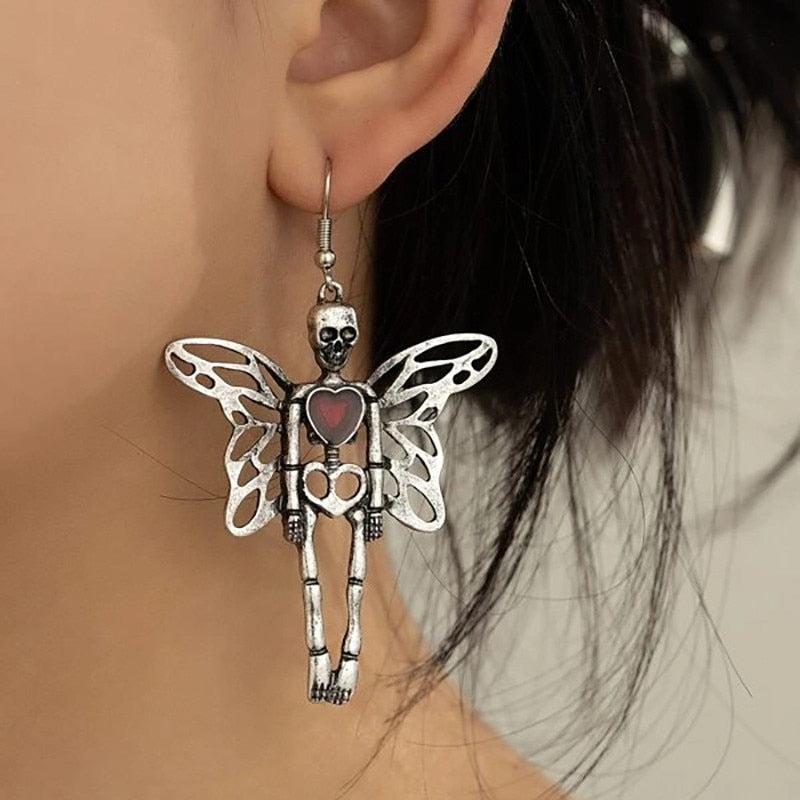 Halloween Skeleton Dangle Earrings BigBeryl