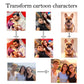 Personalized 3D Cartoon Couple Custom Photo Acrylic Keychain