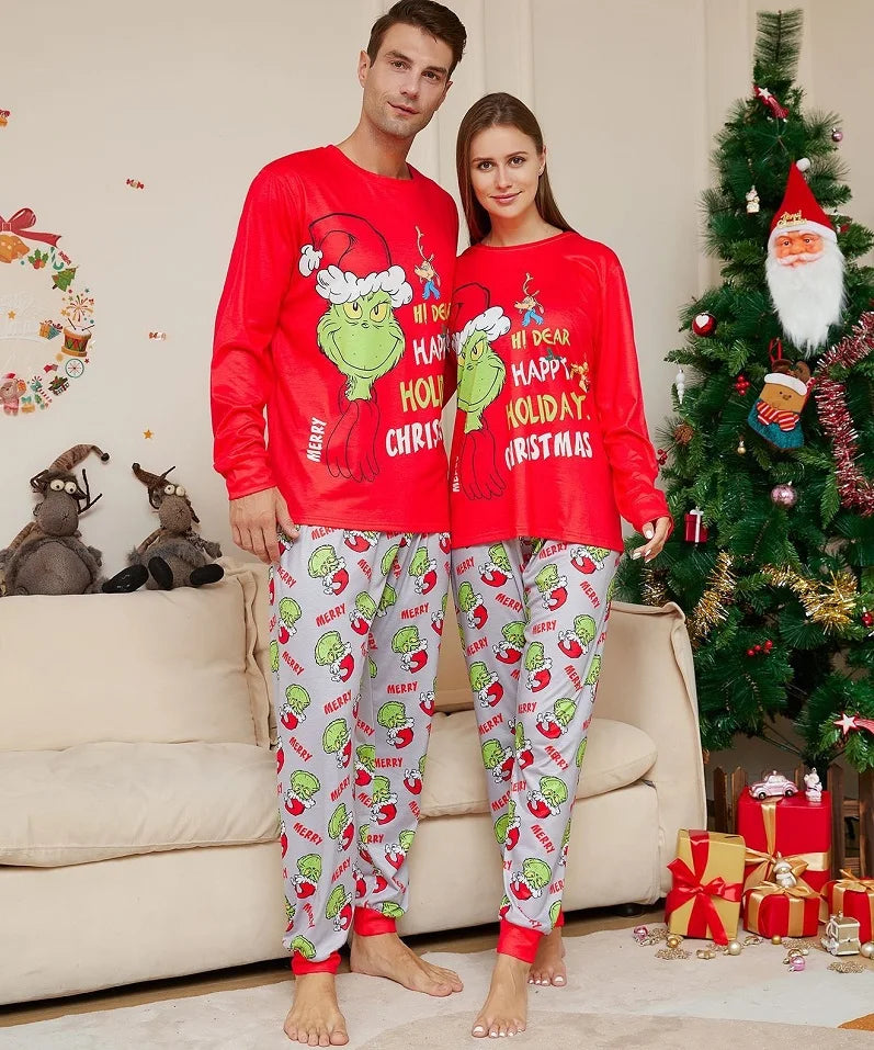 Cute Cartoon Christmas Matching Family Outfits