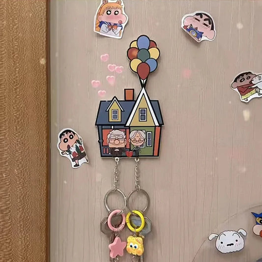 Cartoon Couple Keychain with Holder