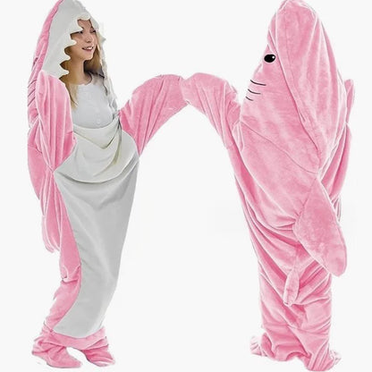 Viral Shark Sleeping Bag Plush Full-Body Wearable Blanket