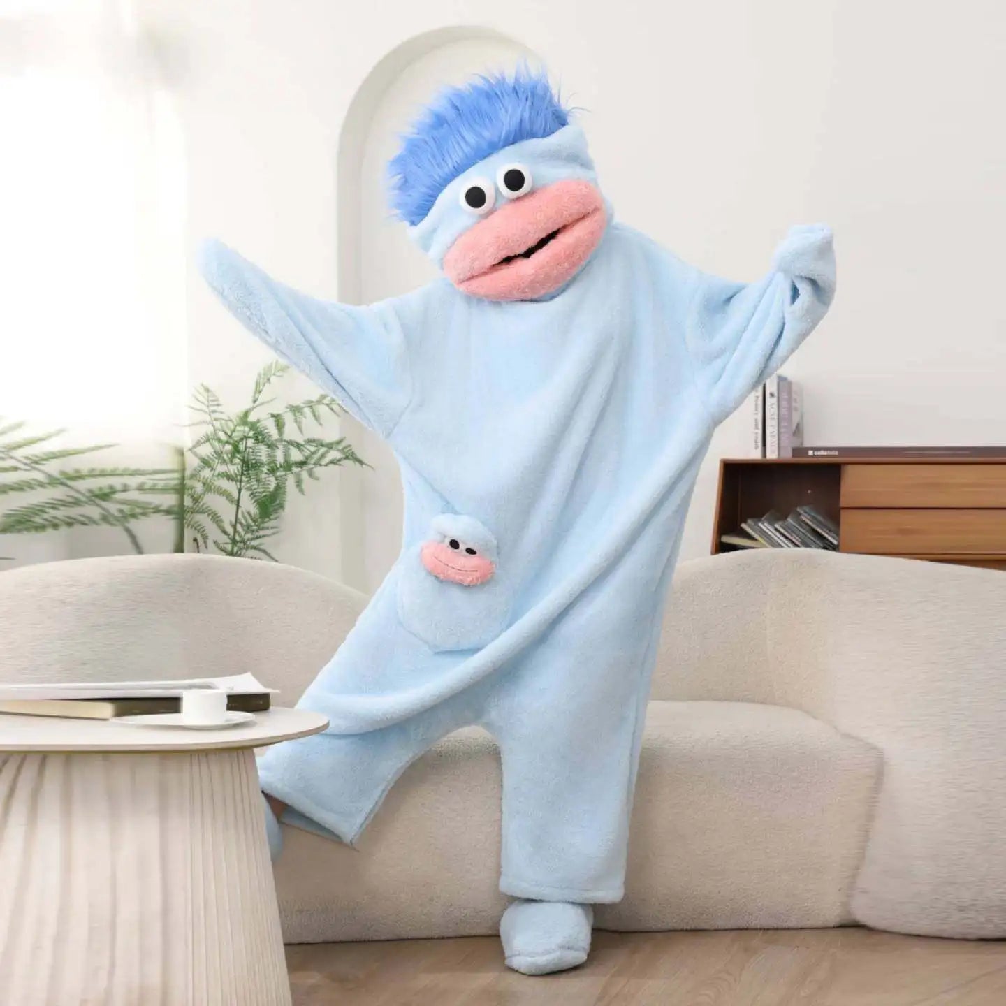 Funny Big Mouth Monster Matching Couples Onesie Pajamas