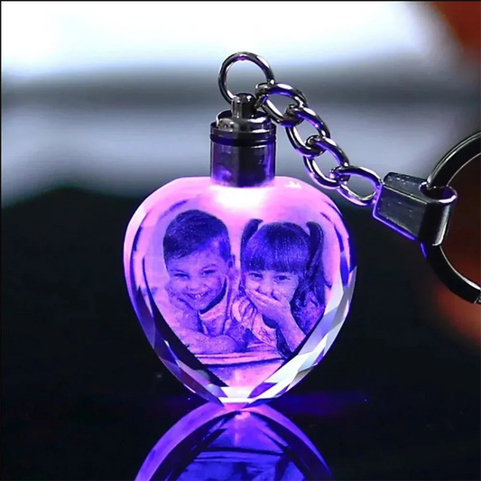 Personalized Photo Keychain with LED