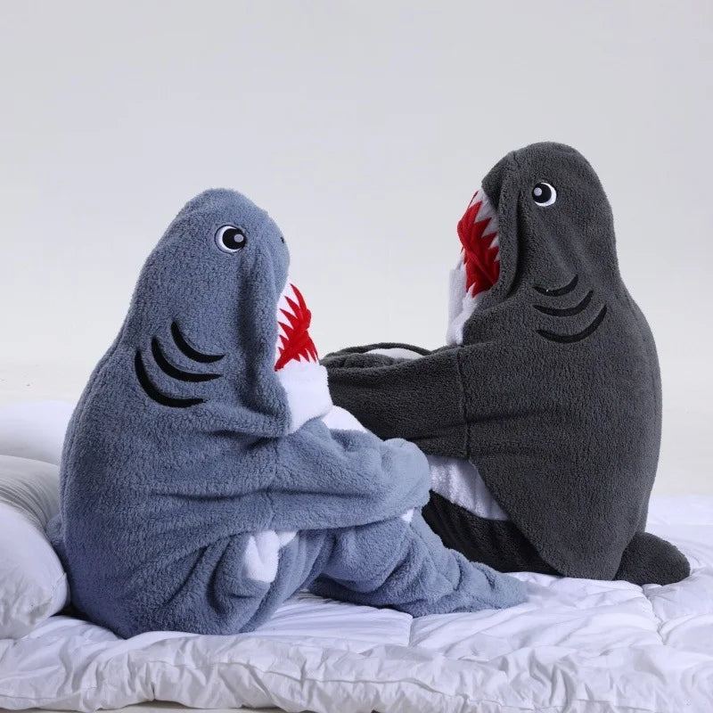 Viral Shark Sleeping Bag Plush Full-Body Wearable Blanket