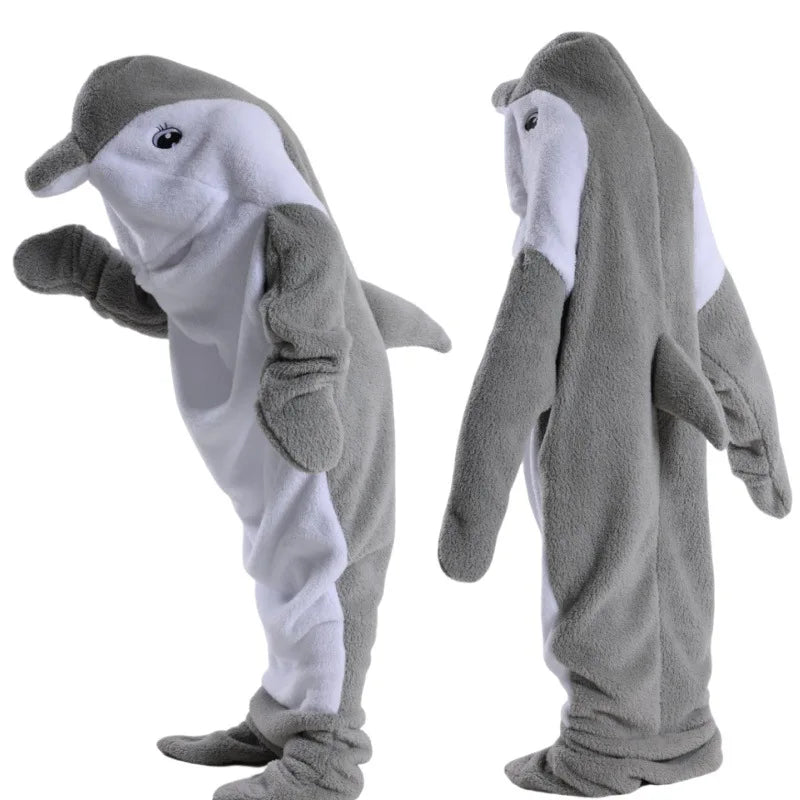 Viral Shark Sleeping Bag Plush Full-Body Wearable Blanket