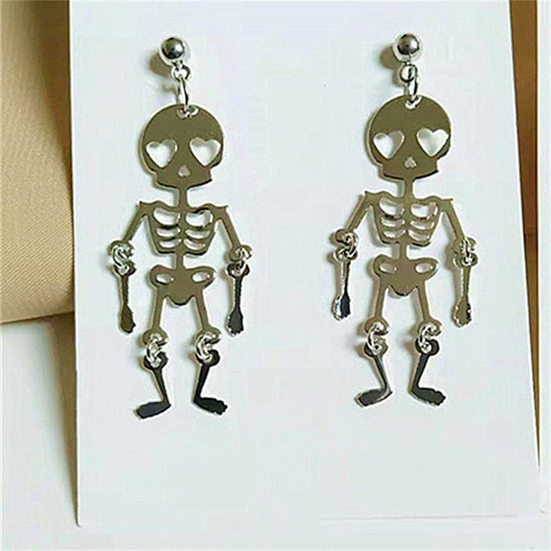 Halloween Skeleton Dangle Earrings BigBeryl