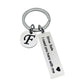 Drive Safe Keychain With Custom Initials Charm