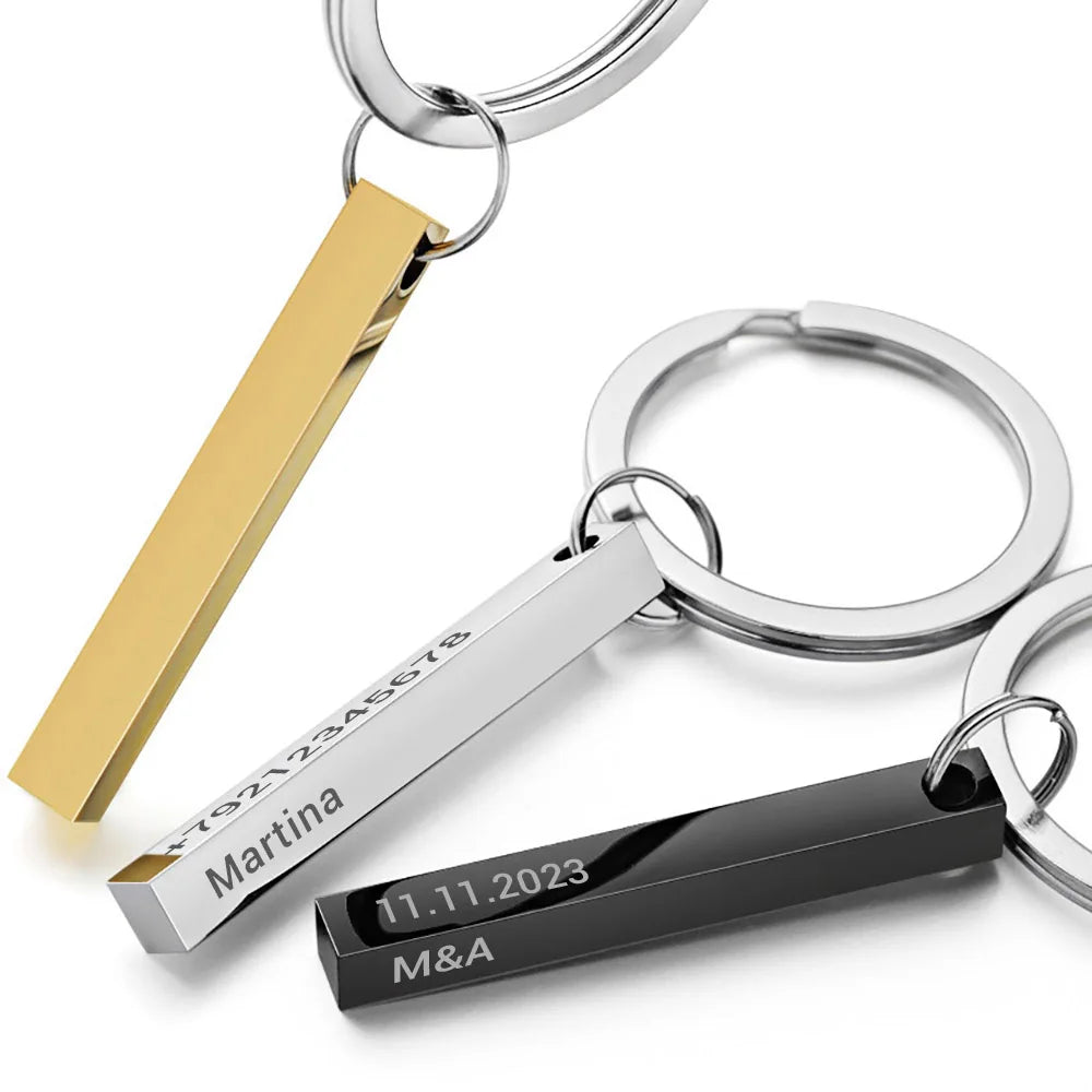 Coordinates Bar Keychain BigBeryl