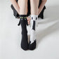 Halloween Magnetic Hand-Holding Socks – Bat & Ghost Couple Socks with 3D Wings (Unisex, Mid-Calf)