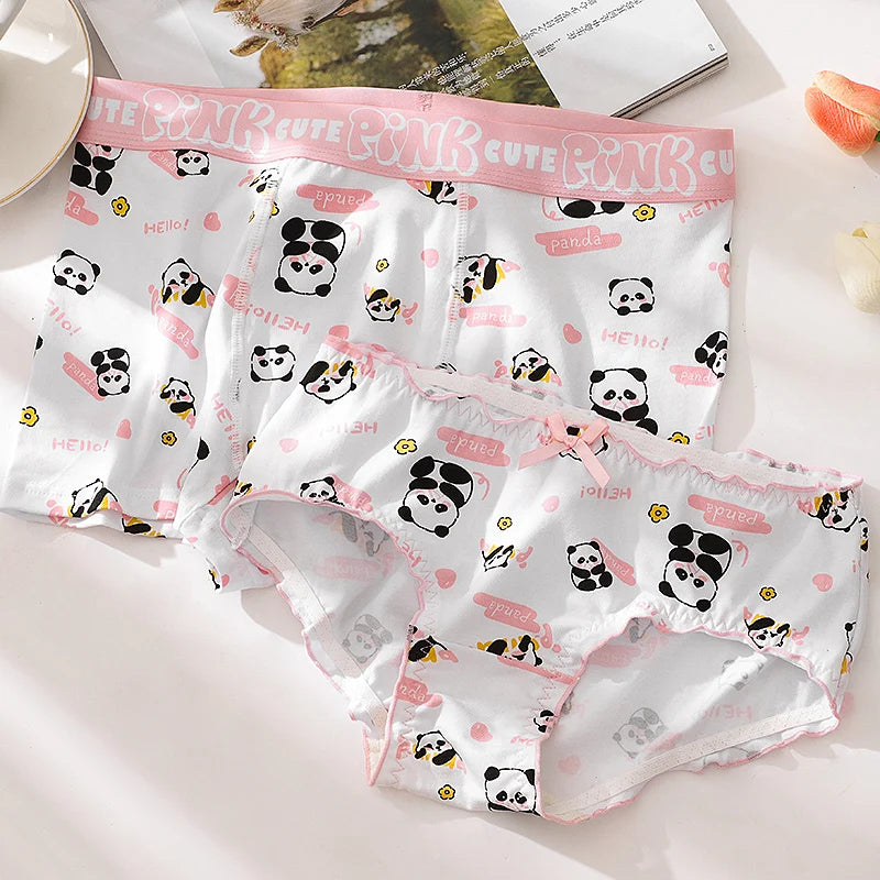 Kawaii Matching Ice Silk Couple Underwear