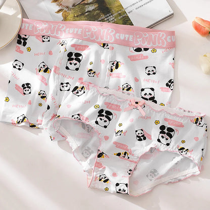 Kawaii Matching Ice Silk Couple Underwear