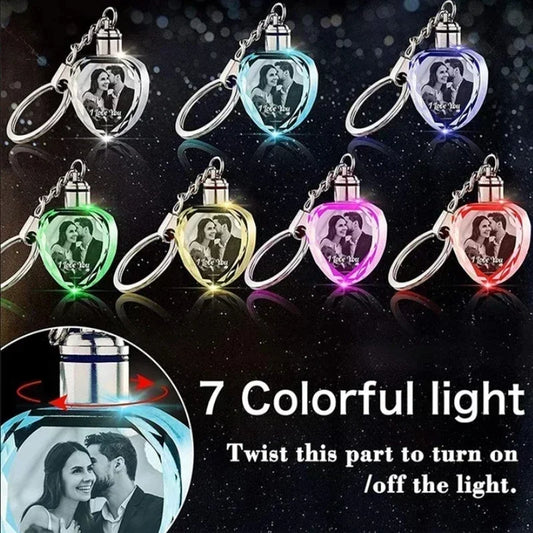 Personalized Photo Keychain with LED