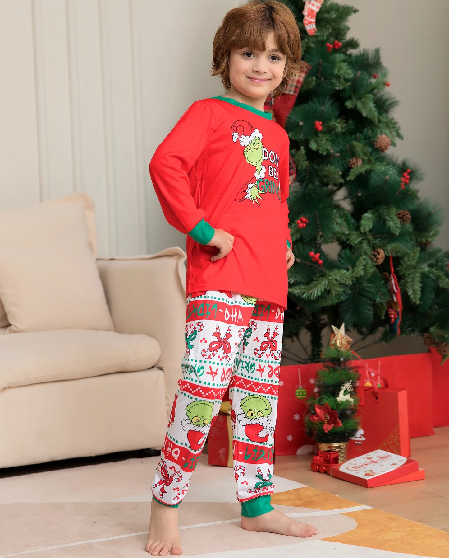 Monster Print Christmas Pajama Set BigBeryl