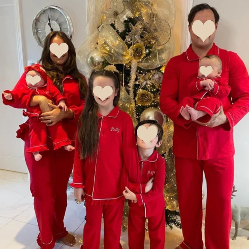 Luxury Velevt Christmas Family Pajamas Sets BigBeryl