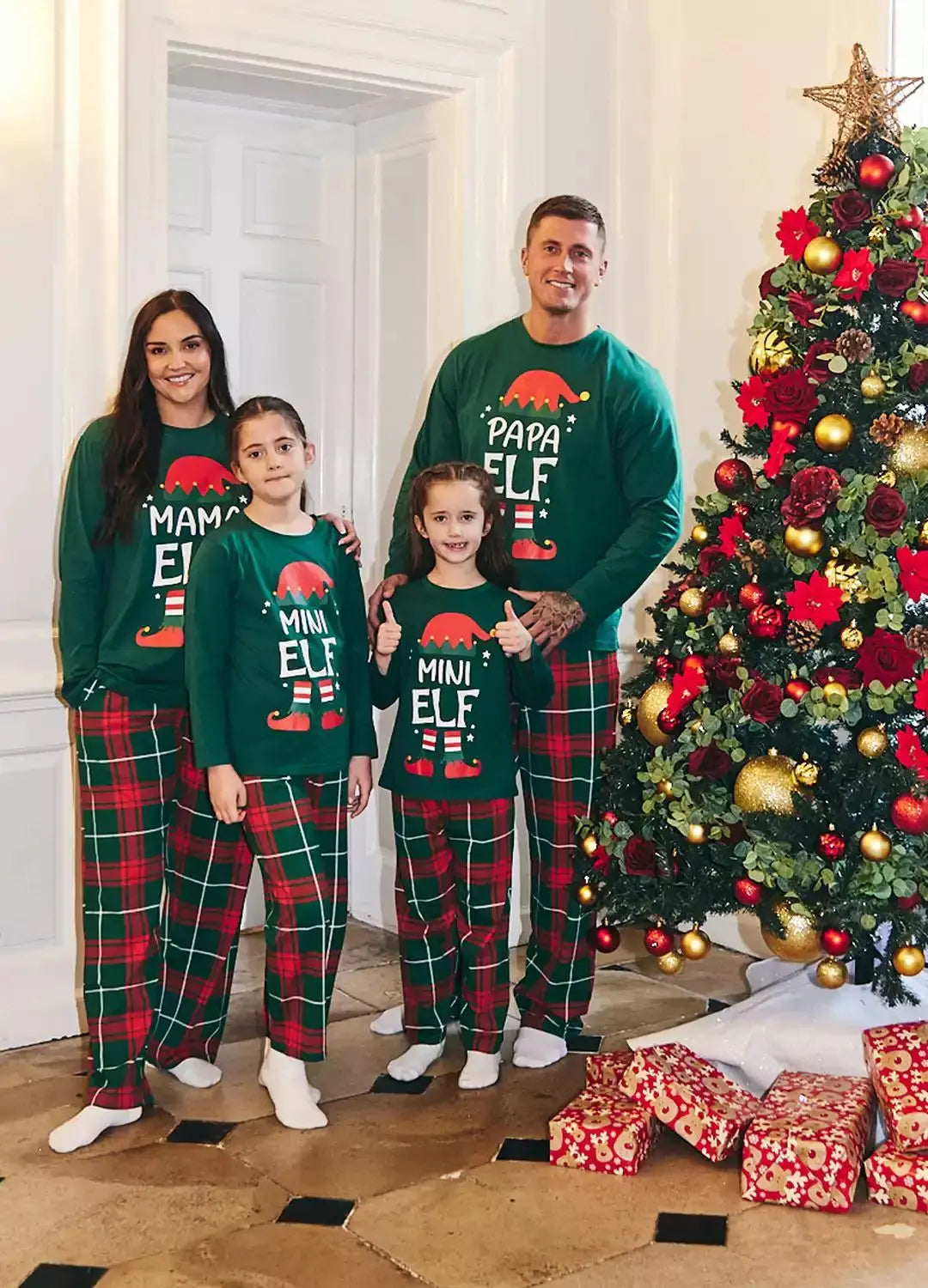 Elf Matching Family Christmas Outfits – Mama Elf, Papa Elf & Mini Elf