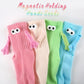 Magnetic Hand Holding Socks with 3D Eyes – Funny Couple Socks in Red, Yellow, Green & Pink (1 Pair, Unisex)