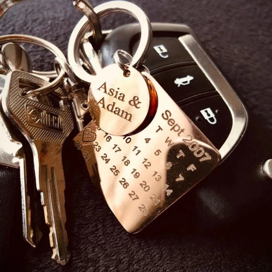 Personalized Calendar Date Keychain