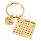 Personalized Calendar Date Keychain