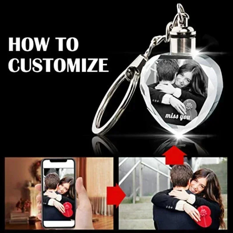 Personalized Photo Keychain with LED