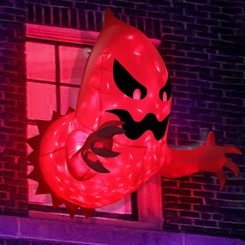 Giant Inflatable Phantom Ghost Coming Out Of Window