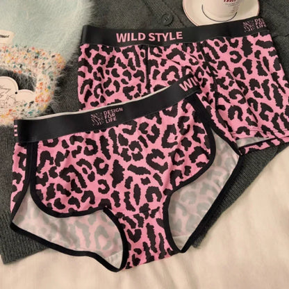Sexy leopard print Matching Couple Underwear