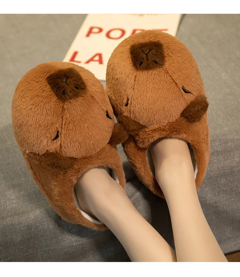 3D Capybara Plush Fleece Hooded Loungewear Suit