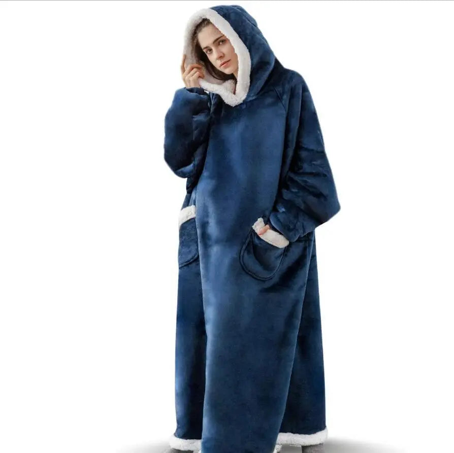 Oversized Wearable Blanket Hoodie for Couples BigBeryl