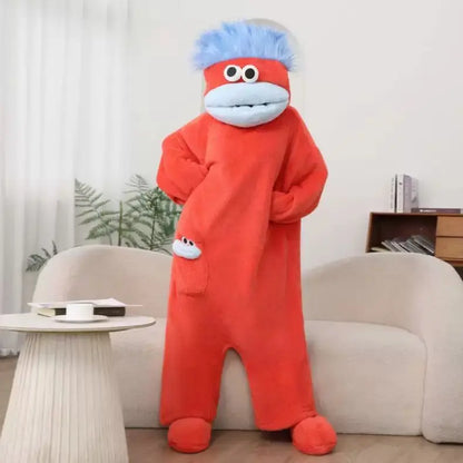 Funny Big Mouth Monster Matching Couples Onesie Pajamas