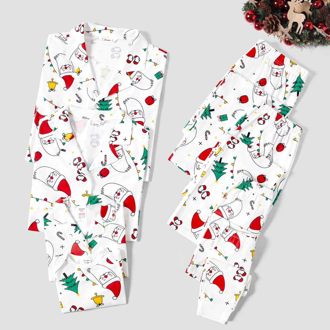 Christmas Theme Print Family Matching PJs