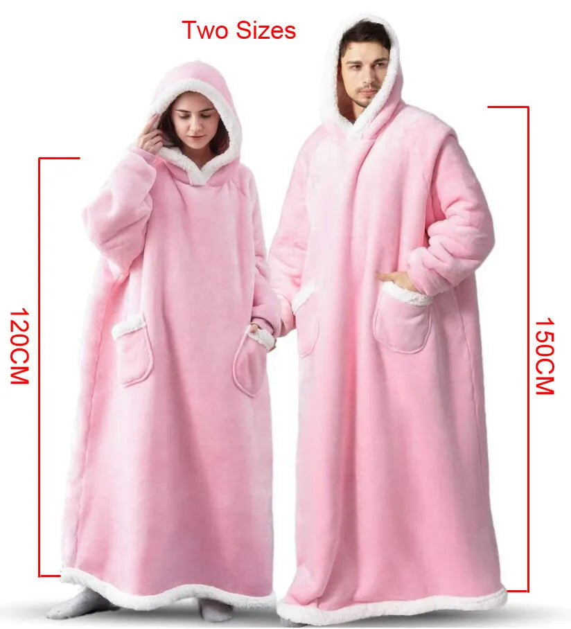 Pink Large Hooded Blanket Pink Oversized Blanket Hoodie Oversized