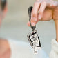 Drive Safe Keychain With Custom Initials Charm