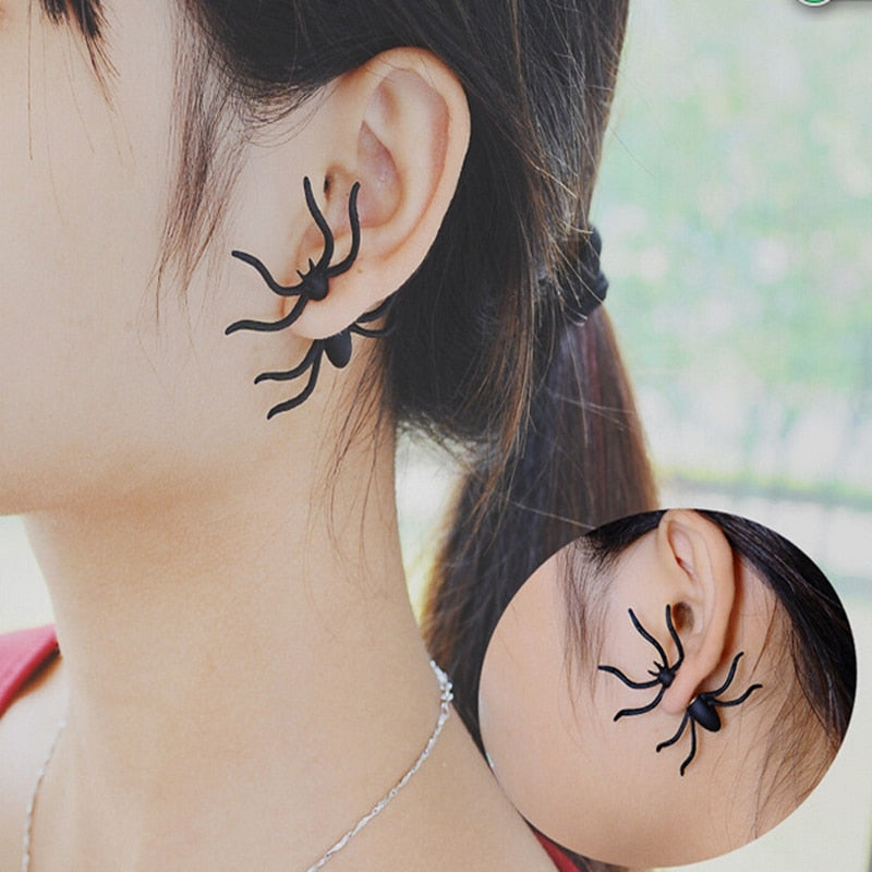 Halloween Spider Charm Earrings